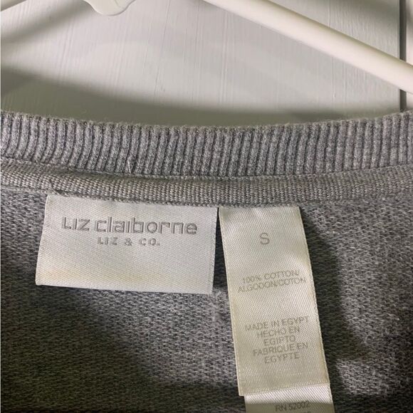 Liz Claiborne Small‎ Grey Sweatshirt - Picture 4 of 5